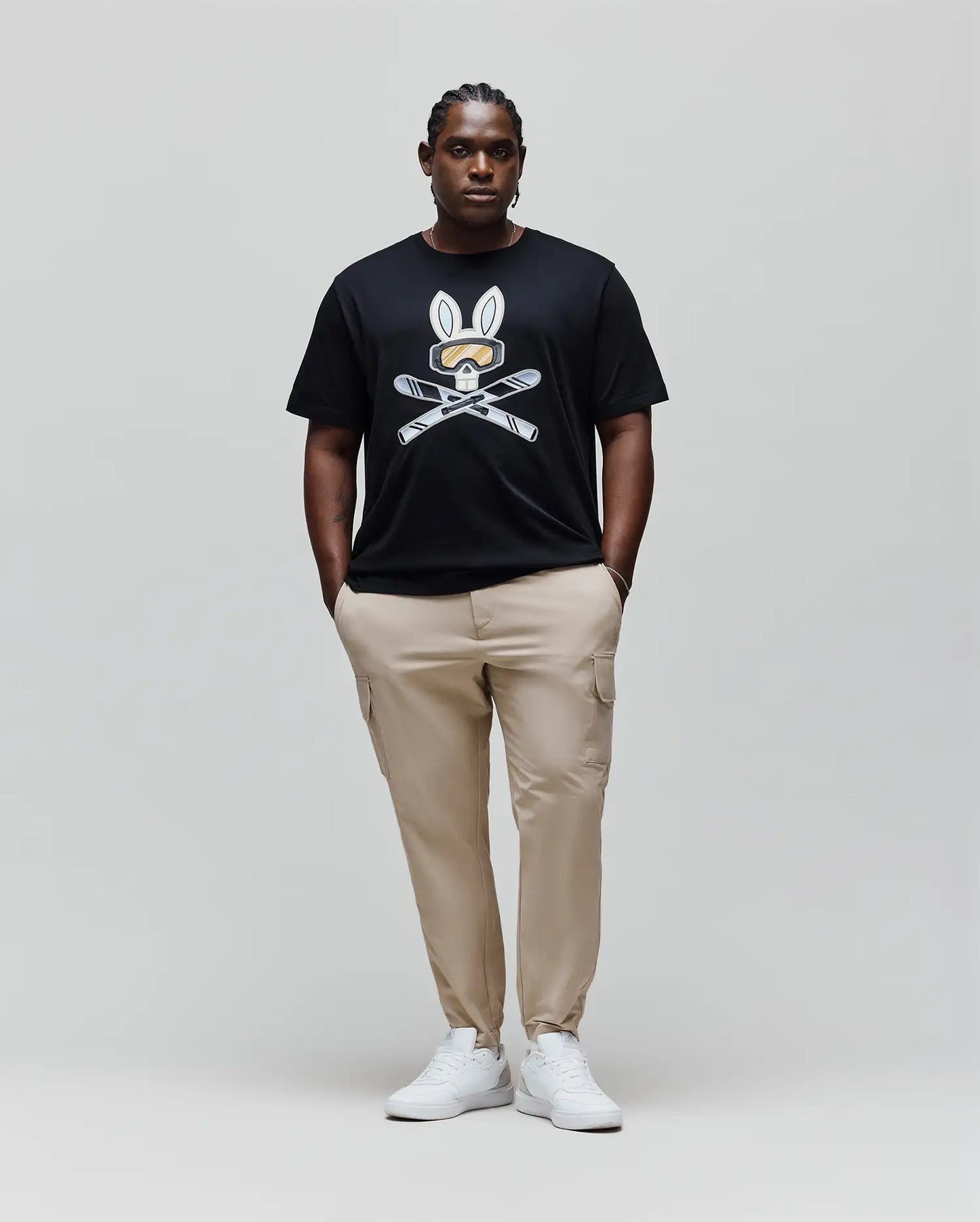MENS BIG AND TALL INDIGO BUNNY GRAPHIC TEE - BT0200028
