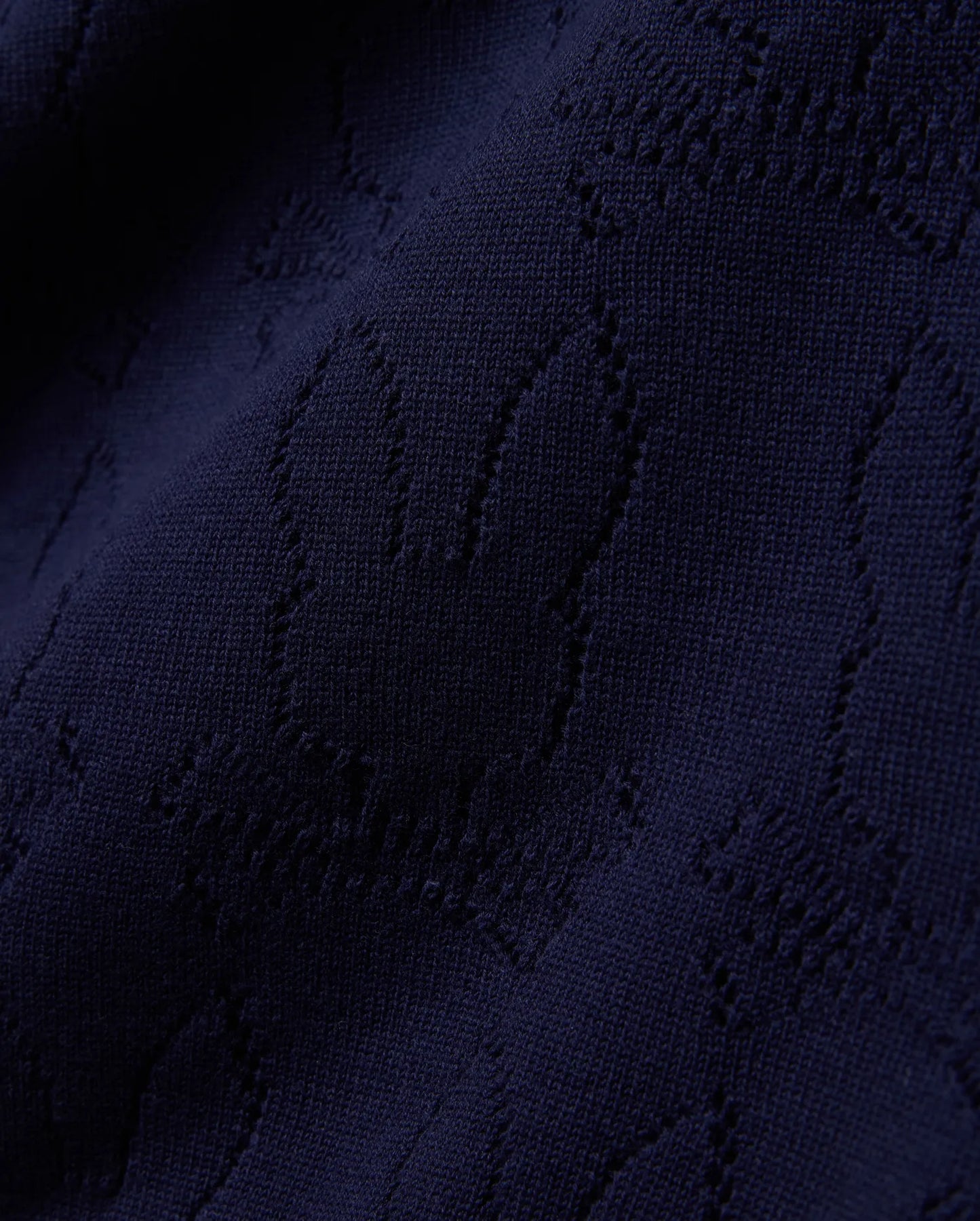 MENS HAROLD POINTELLE ALL OVER BUNNY KNIT POLO - MT0100168
