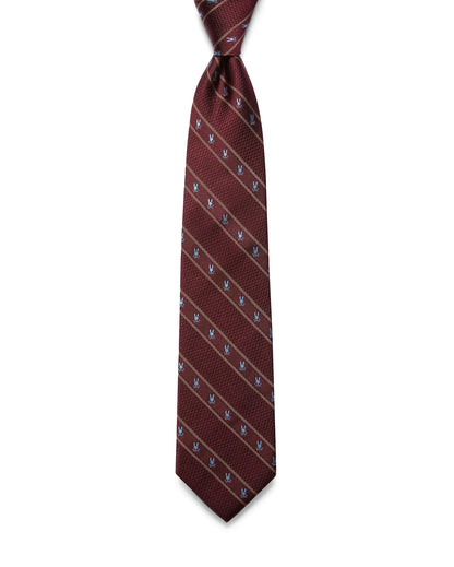 MENS BUNNY STRIPE SILK TIE - MO1700038
