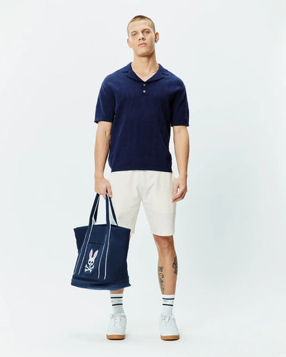 MENS HAROLD POINTELLE ALL OVER BUNNY KNIT POLO - MT0100168