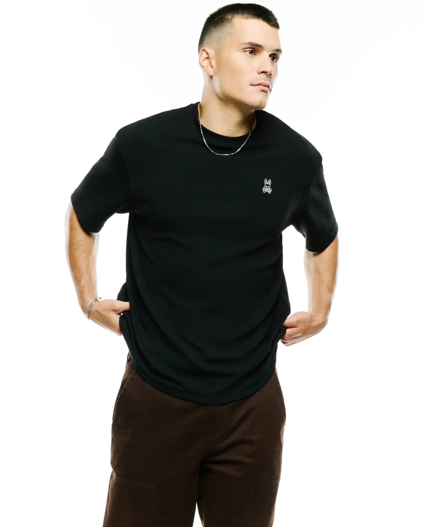 MENS NASIR TEXTURED OVERSIZED-FIT TEE - MT0200576