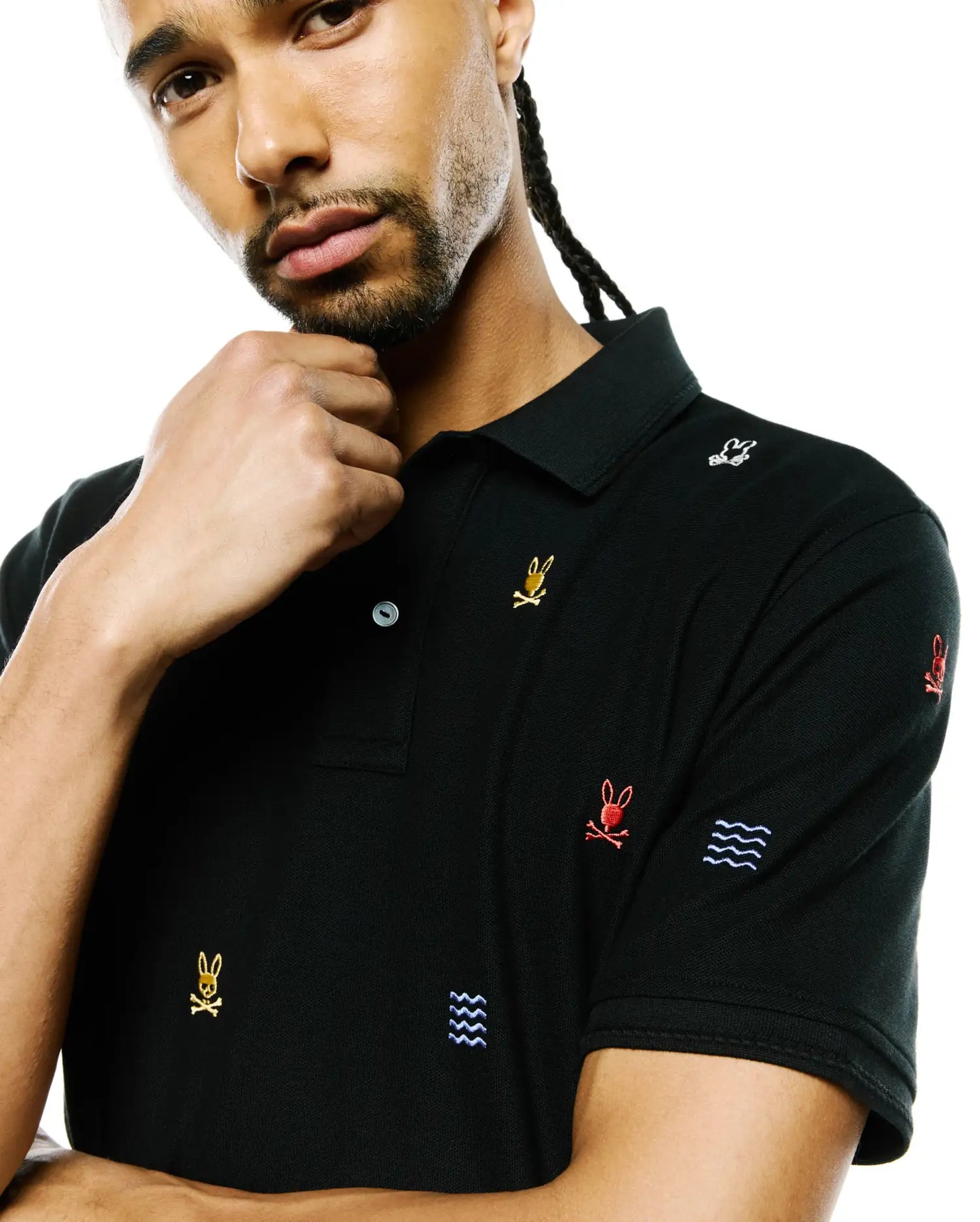 MENS COLIN ALL-OVER PIQUE POLO - MT0100170