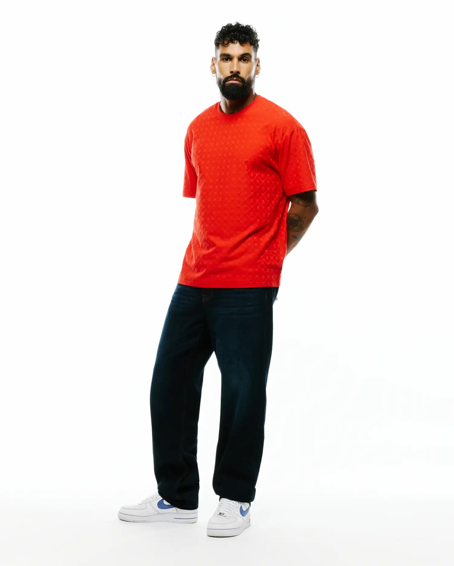 MENS GARRY JACQUARD OVERSIZED-FIT TEE - MT0200633