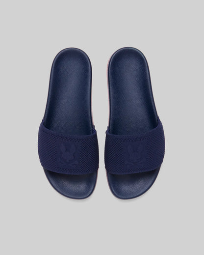 MENS CONTRAST SOLE KNIT SLIDES - MO2400092