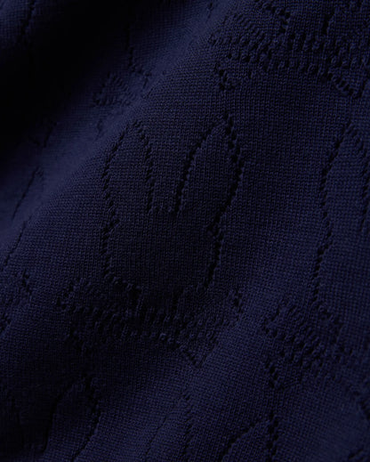 MENS HAROLD POINTELLE ALL OVER BUNNY KNIT POLO - MT0100168