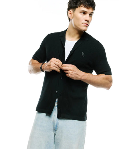 MENS YANN KNIT CAMP SHIRT - MT0300171