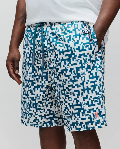 MENS BIG AND TALL JOSH ALL OVER BUNNY SWIM TRUNK 6" - BB1000010