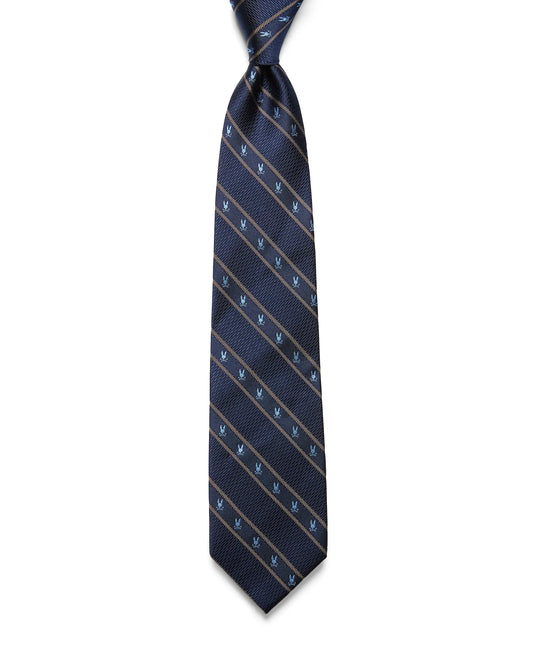 MENS BUNNY STRIPE SILK TIE - MO1700038
