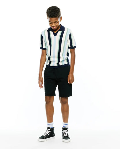 KIDS WREN STRIPE KNIT POLO - KT0100142