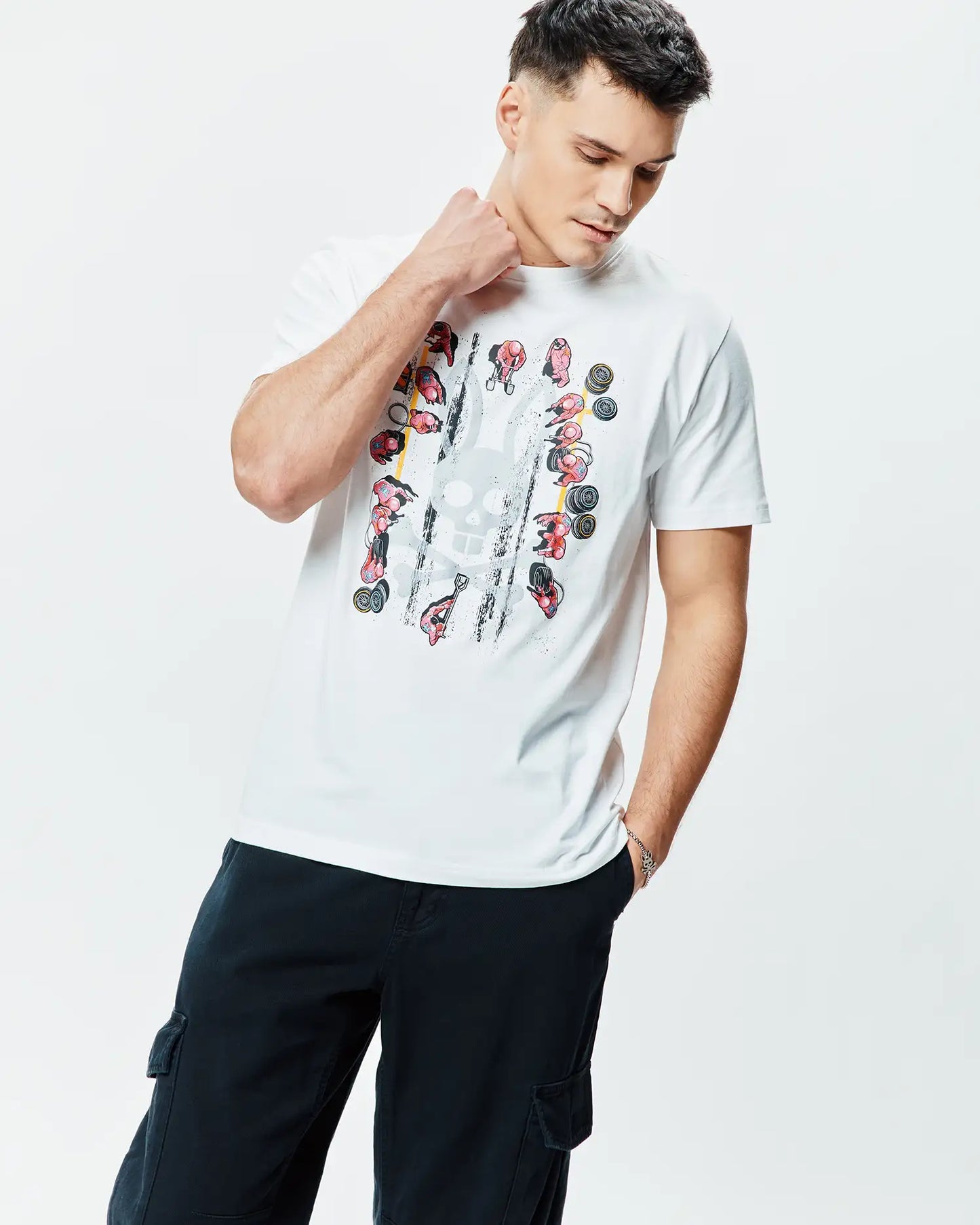 MENS RACE BUNNY GRAPHIC TEE - MT0200597
