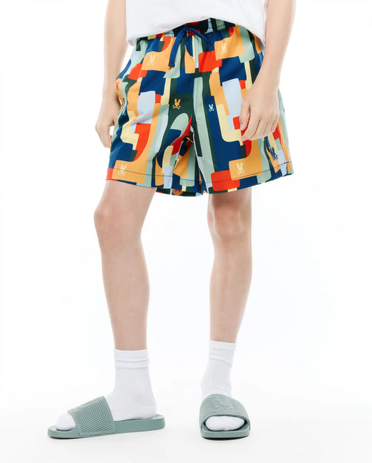 KIDS WES ALL OVER PRINT SWIM TRUNK - KB1000056