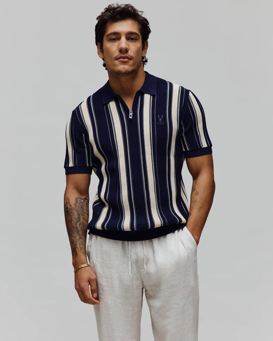 MENS CLIFF KNIT ZIP POLO - MT0100210