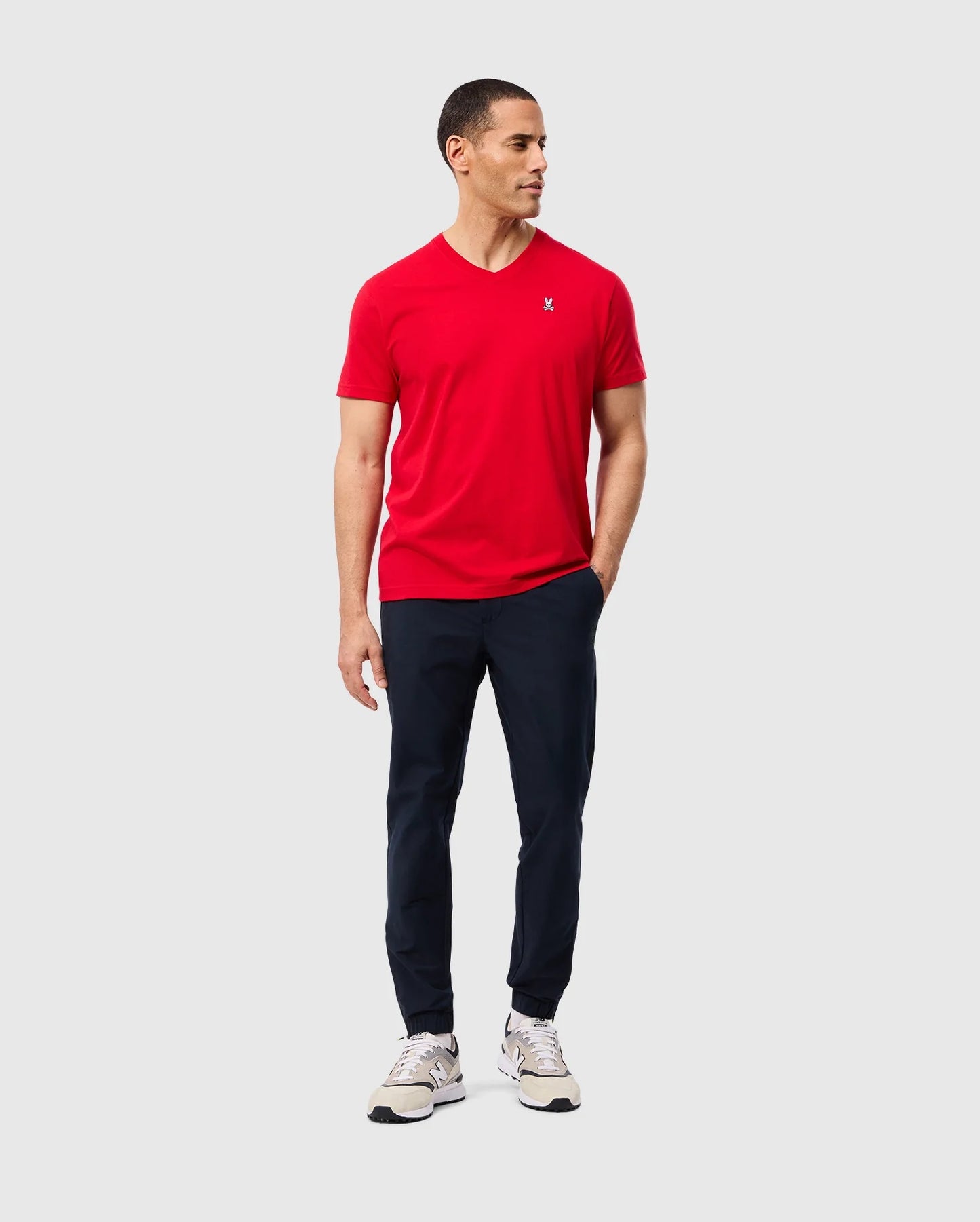 MENS CLASSIC V NECK TEE - B6U100CRPC