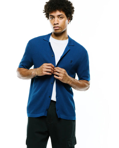 MENS YANN KNIT CAMP SHIRT - MT0300171