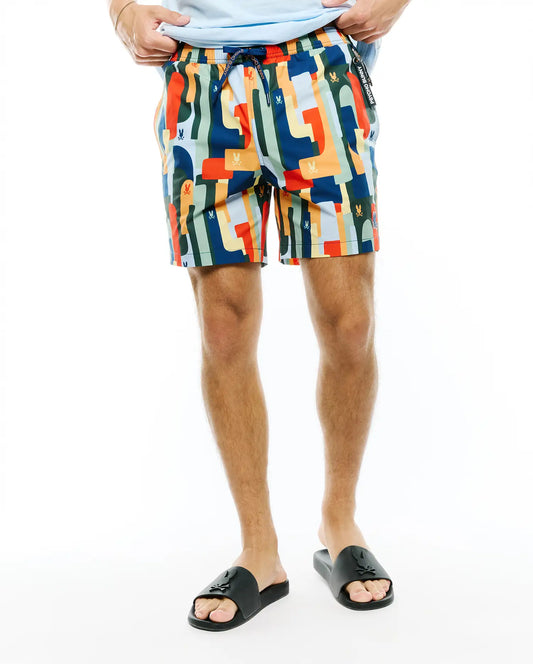 MENS WES ALL-OVER PRINT SWIM TRUNKS - MB1000113